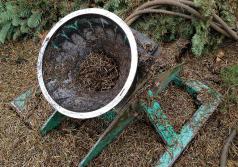 The receiving cone of the shaker should be cleaned of needles frequently. (Photo courtesy of Oregon Department of Agriculture.)